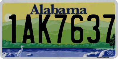 AL license plate 1AK7637