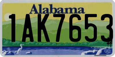 AL license plate 1AK7653