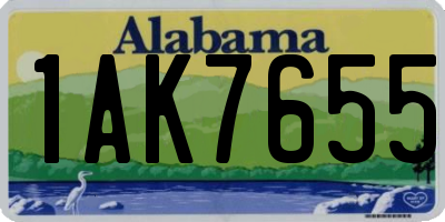 AL license plate 1AK7655