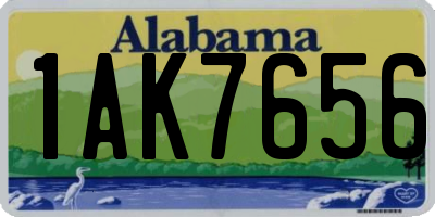 AL license plate 1AK7656