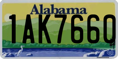 AL license plate 1AK7660