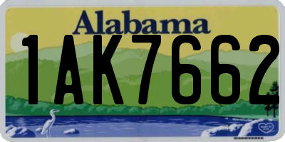 AL license plate 1AK7662