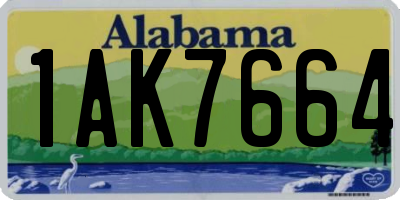 AL license plate 1AK7664