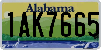 AL license plate 1AK7665