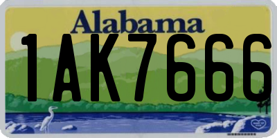 AL license plate 1AK7666