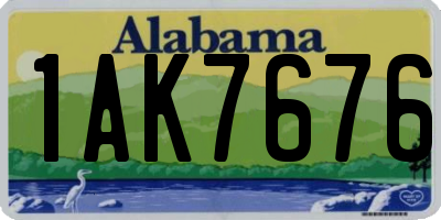 AL license plate 1AK7676