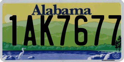 AL license plate 1AK7677