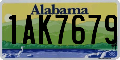 AL license plate 1AK7679