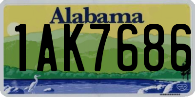 AL license plate 1AK7686
