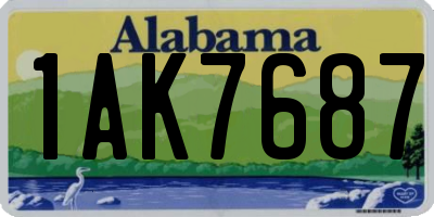 AL license plate 1AK7687