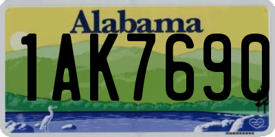 AL license plate 1AK7690