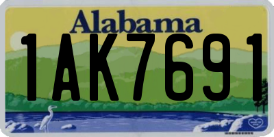 AL license plate 1AK7691