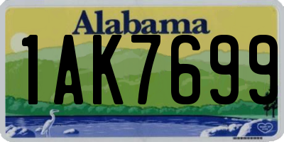 AL license plate 1AK7699
