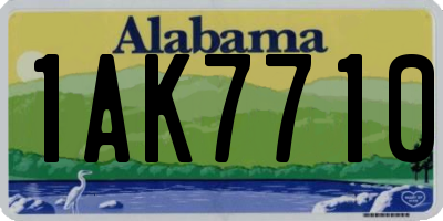 AL license plate 1AK7710