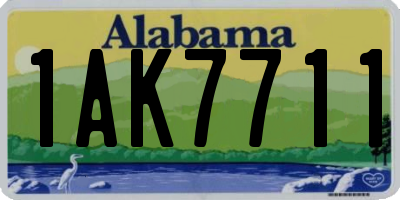 AL license plate 1AK7711