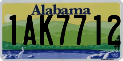 AL license plate 1AK7712