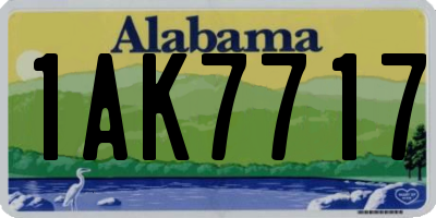AL license plate 1AK7717