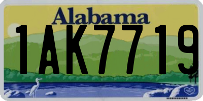 AL license plate 1AK7719