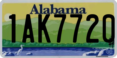 AL license plate 1AK7720