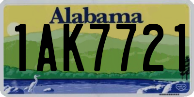 AL license plate 1AK7721