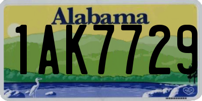 AL license plate 1AK7729