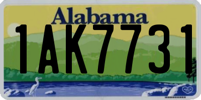 AL license plate 1AK7731