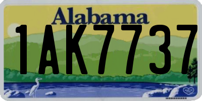 AL license plate 1AK7737