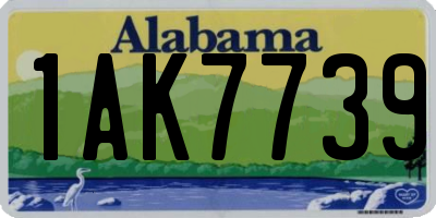 AL license plate 1AK7739