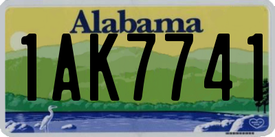 AL license plate 1AK7741