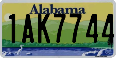 AL license plate 1AK7744