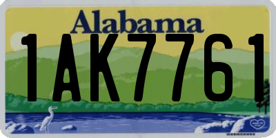 AL license plate 1AK7761