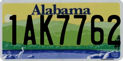 AL license plate 1AK7762