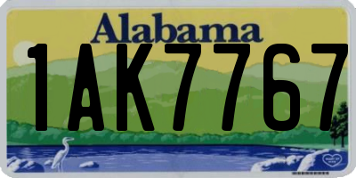 AL license plate 1AK7767