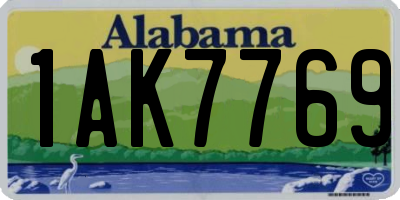 AL license plate 1AK7769