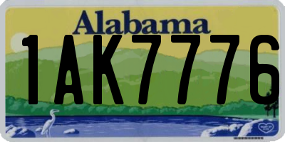 AL license plate 1AK7776