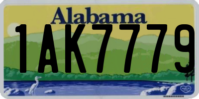 AL license plate 1AK7779