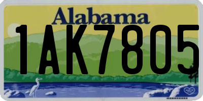 AL license plate 1AK7805