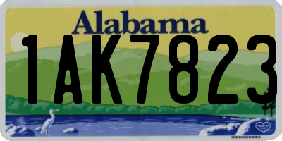 AL license plate 1AK7823