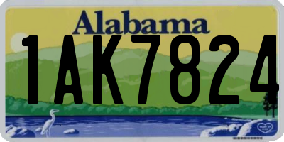 AL license plate 1AK7824