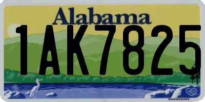 AL license plate 1AK7825