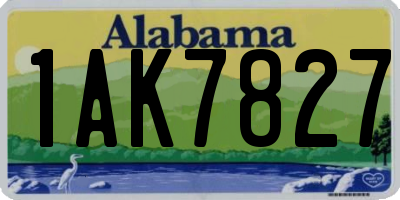 AL license plate 1AK7827