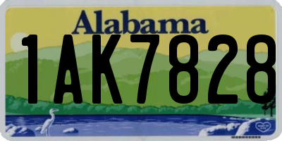 AL license plate 1AK7828