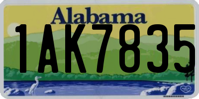 AL license plate 1AK7835