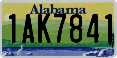 AL license plate 1AK7841