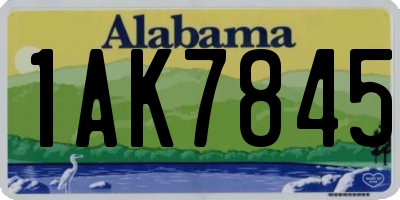 AL license plate 1AK7845