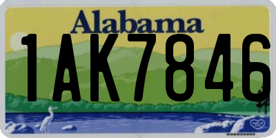 AL license plate 1AK7846