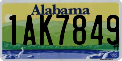 AL license plate 1AK7849