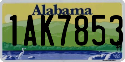 AL license plate 1AK7853