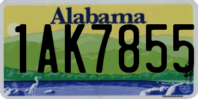 AL license plate 1AK7855