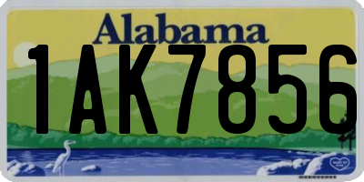 AL license plate 1AK7856